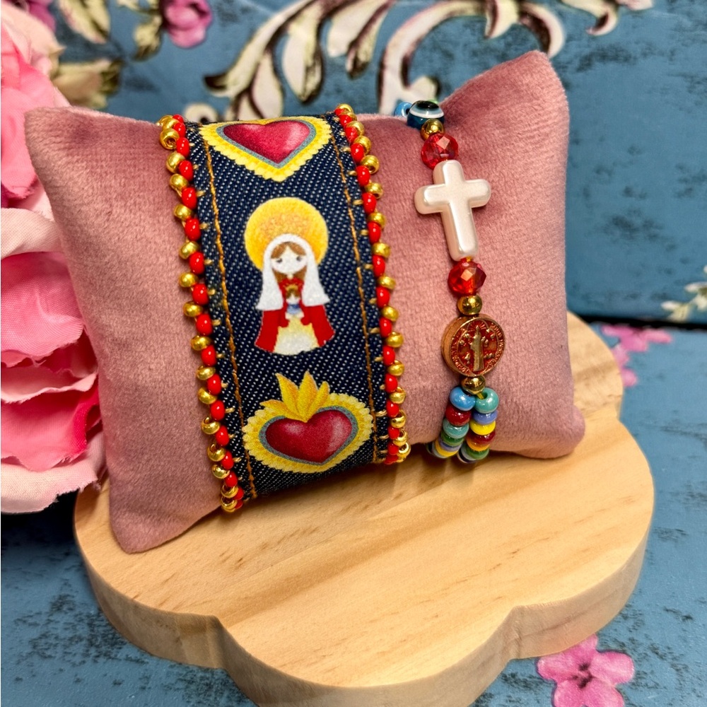 Virgen de Coromoto Cartoon Bracelet Set